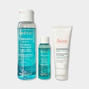Avene Cleanance Cleansing Gel 100ml 3.3 oz Acne Medicated Clearing Cleanser 25ml